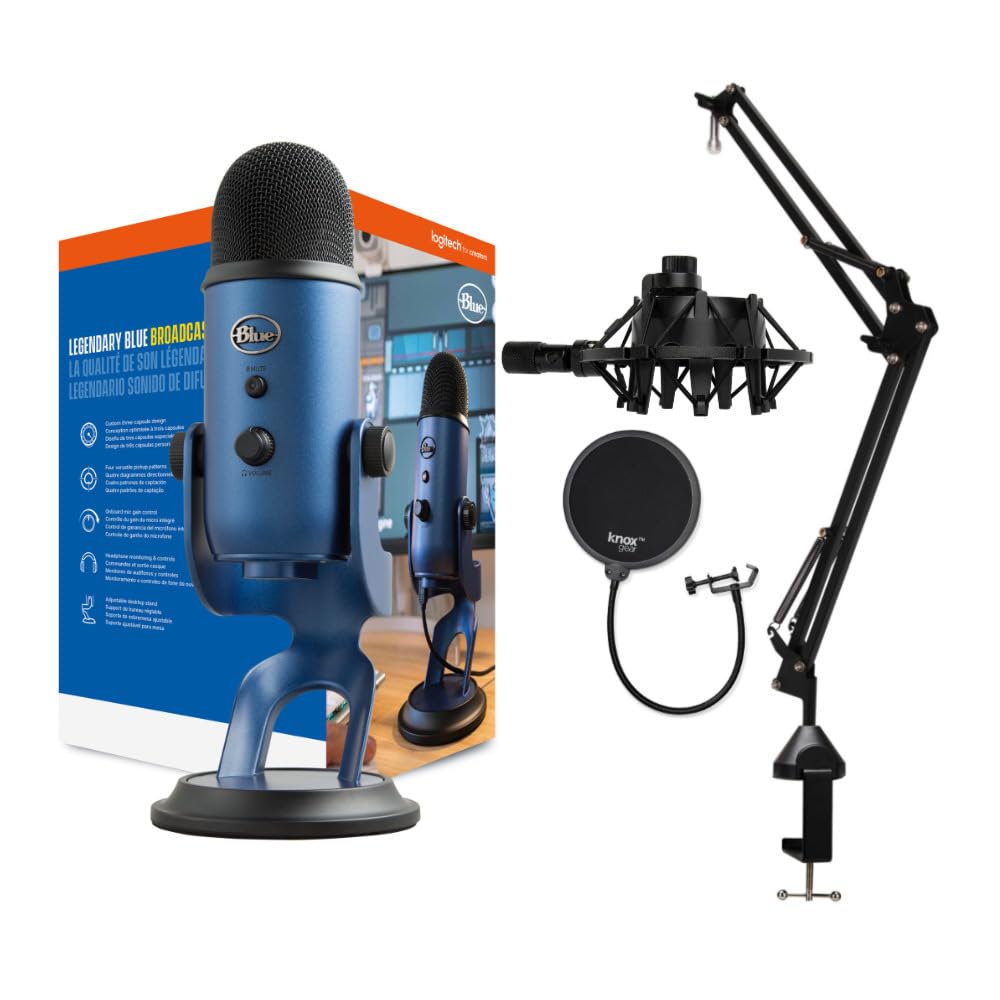 yeti Blue スタンドマイク　アーム付き Amazon.co.jp: Blue Microphones Yeti USBマイク (ミッドナイトブルー